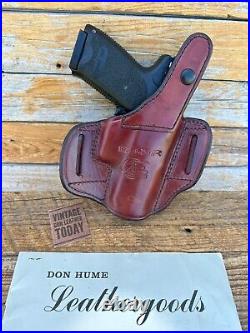 Vintage Don Hume Brown Leather H721 Double 9 Holster for H&K USP Compact / P2000
