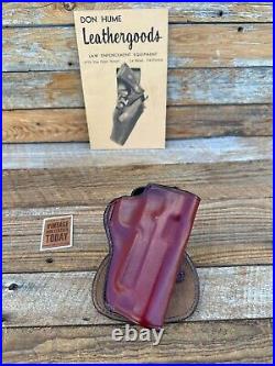 Vintage Don Hume H720 OT Brown Leather Paddle Holster For S&W 4563 TSW