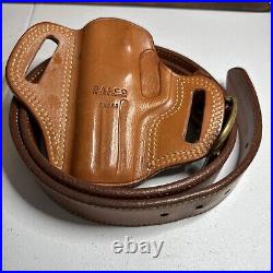 Vintage Galco Combat Master CM268 Leather Holster With SB2 40 Belt For H&K 9/40