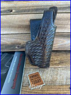 Vintage H738 Don Hume Brown Basket Leather Lined Duty Holster For Heckler HK P7 Vintage H738 Don Hume Brown Basket Leather Lined Duty Holster For Heckler HK P7