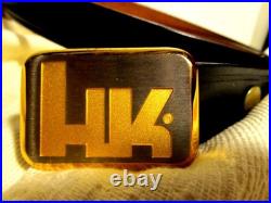 Vintage HK HECKLER & KOCH Belt Buckle IN A WORLD OF COMPROMISE SOME DON'T