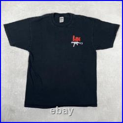 Vintage HK Heckler & Koch T-Shirt Mens XL Black MP5 When Lives Are At Stake
