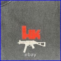 Vintage HK Heckler & Koch T-Shirt Mens XL Black MP5 When Lives Are At Stake