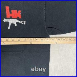 Vintage HK Heckler & Koch T-Shirt Mens XL Black MP5 When Lives Are At Stake