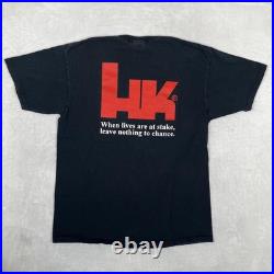 Vintage HK Heckler & Koch T-Shirt Mens XL Black MP5 When Lives Are At Stake Vintage HK Heckler & Koch T-Shirt Mens XL Black MP5 When Lives Are At Stake
