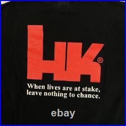 Vintage HK Heckler & Koch T-Shirt Mens XL Black MP5 When Lives Are At Stake