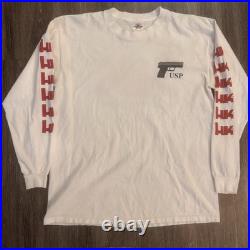 Vintage HK Long Sleeve Shirt White Heckler Koch Ups Gun Shirt Size Large USA