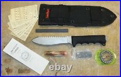 Vintage Kershaw Japan 1005 Fixed Blade Survival Knife 12.75 wSheath FREE S&H k1