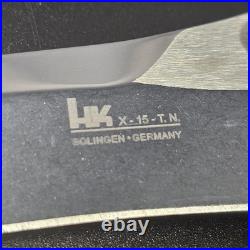 Vintage New HK Heckler & Koch X-15-TN 334 Knife In Box Solingen Germany Rosewood