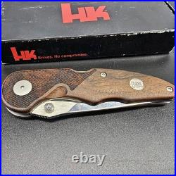 Vintage New HK Heckler & Koch X-15-TN 334 Knife In Box Solingen Germany Rosewood