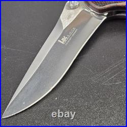 Vintage New HK Heckler & Koch X-15-TN 334 Knife In Box Solingen Germany Rosewood