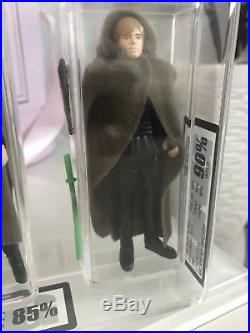 Vintage Star Wars Custom Triple Cased Luke Jedi H. K, Taiwan, no Coo Ukg 90 Gold