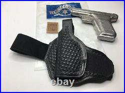Vintage Tex Shoemaker Basketweave Black Leather Holster For HK P7 PSP Ankle