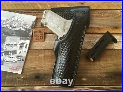 Vintage Tex Shoemaker Black Basketweave Holster for P7M13 P7M8 with Compensator