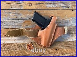 Vintage Tex Shoemaker Brown Leather Lined Ankle Holster For HK P7M8 P7M13 H&K
