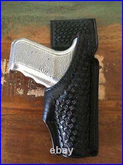 Vintage Tex Shoemaker HA 62 For HK P7 PSP Black Basketweave Leather Holster