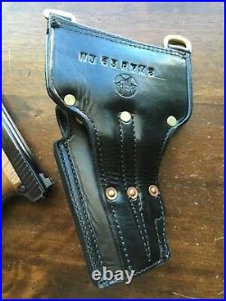 Vintage Tex Shoemaker NJ Hanger Lined Police Duty Holster For P7M8 P7M13 P7