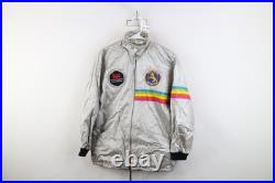 Vtg 70s Mens Small Heckler & Koch International Colts Firearms Jacket Silver USA